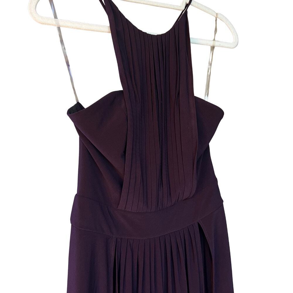 House of CB High Square Neck Gown Dark Purple NWT - Picture 2 of 7